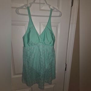 Mint Green Lace Halter Top